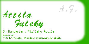 attila fuleky business card